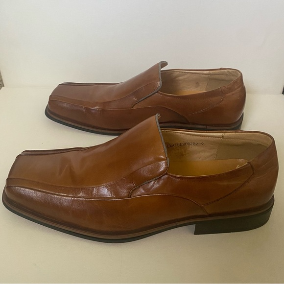 Zota USA VERO CUOIO Men’s Leather Slip-on Square Toe Brown Tan Loafer Size 9 - Picture 3 of 8